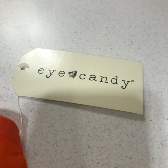 Eye Candy Camisole Womens Plus 3X Orange Adjustable Straps Stretch Tank Top Tee - Picture 2 of 5